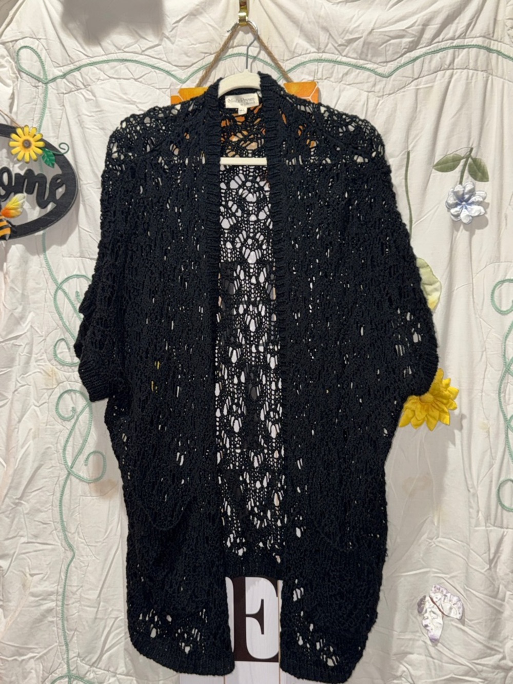 NWT Mistic Prysm by LISTICLE’ Open front  Black Women's Cardigan Sweater sz m/l